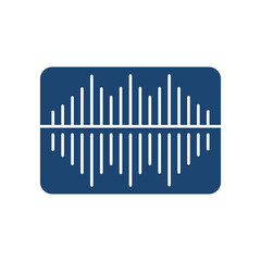 Sound wave filled universal icon ui ux element sign.