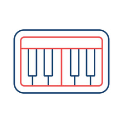 Piano line universal icon ui ux element sign.