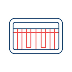 Piano line universal icon ui ux element sign.