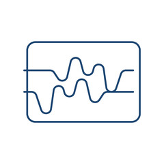 Sound wave line universal icon ui ux element sign.