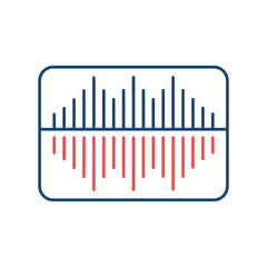 Sound wave line universal icon ui ux element sign.