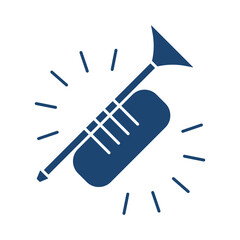Clarinet filled universal icon ui ux element sign.