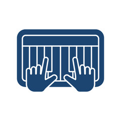 Obraz premium Piano filled universal icon ui ux element sign.