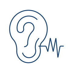 Ear line universal icon ui ux element sign.