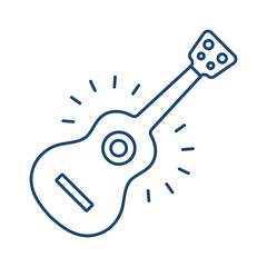 Guitar line universal icon ui ux element sign.