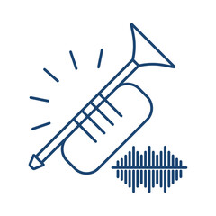 Clarinet line universal icon ui ux element sign.