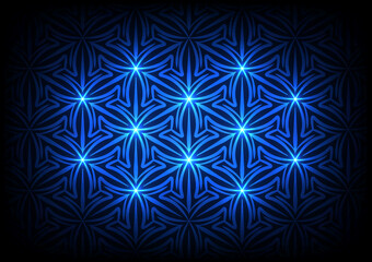 Modern floral seamless vector pattern blue background