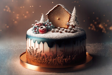 Cute Delicious Masterpiece Decorating Cake, Winter Birthday Celebration Cake, Inspiration, Expertise