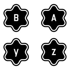 Alphabet icon vector design templates