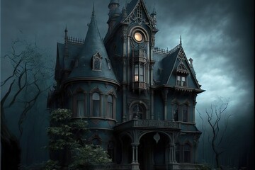Creepy Gothic House With scary Baroque Details