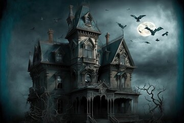 Creepy Gothic House With scary Baroque Details