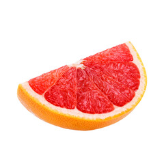 Fresh Grapefruit citrus fruit with half slice isolated on white