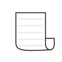 Vector icon of text, paper, copy-in-line art, minimalist concept design, and outline icon design. Design for ui ux design, website interface. 
