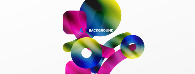 Metallic shiny geometric surfaces, round shapes and circles. Digital web futuristic template for wallpaper, banner, background, card, book Illustration, landing page