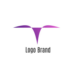 Vector logo brand design, minimalist logo design isolated on white background. 