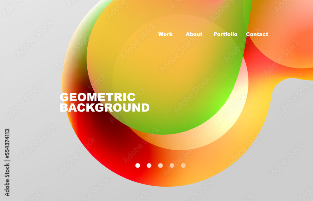 Fototapete Abstract liquid background for your landing page design. Web page for website or mobile app wallpaper