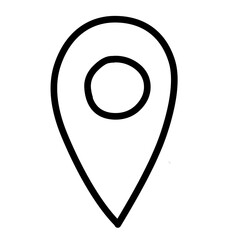 Hand Drawn Map pins sign location icon in doodle style