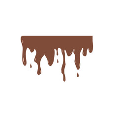 melted chocolate isolated on white background