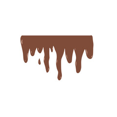 melted chocolate dripping on white background