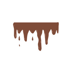 melted chocolate dripping on white background