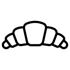 croissant line icon