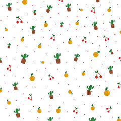 Colorful seamless summer pattern. Summertime seamless pattern poster.