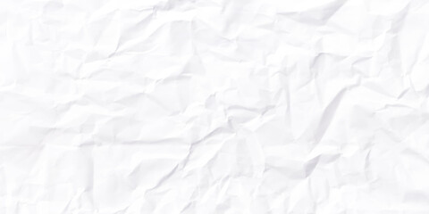White crumpled paper texture pattern. Rough grunge old blank. Vector abstract background.