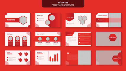 Corporate Business Abstract White, Red, Yellow  Powerpoint And Keynote Presentation Slides Design Template vector Illustration.
