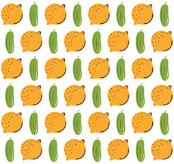 Hand drawn vegetable background. Hand drawn abstract vegetable pattern. Organic doodle pattern background.