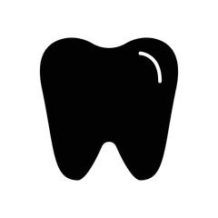 Tooth icon illustration. Glyph icon style. icon related to healthcare and medical. Simple vector design editable
