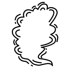 Hand drawn Doodle Sketch Smoke
