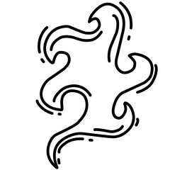 Hand drawn Doodle Sketch Smoke