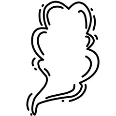 Hand drawn Doodle Sketch Smoke