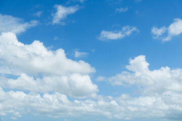 White clouds on blue sky