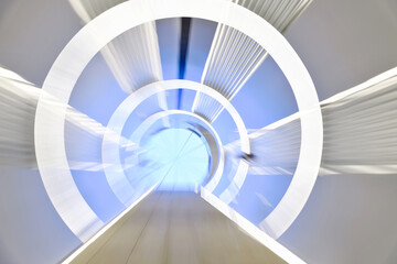 Background of long futuristic tunnel