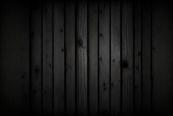 Background made of grainy black wood. Generative AI