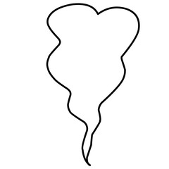 Cartoon smoke and dust clouds