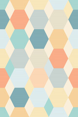 Colorful hexagon seamless pattern wallpaper vector design