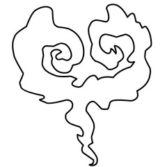 Cartoon smoke and dust clouds