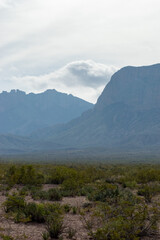 landscape with mountains and clouds
