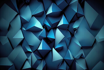Obraz premium geometric blue abstract background. Generative AI