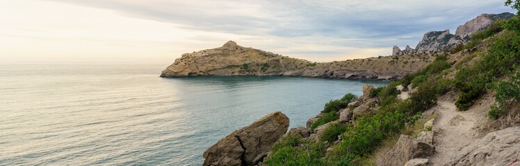 Fototapeta na wymiar Kapchik Peninsula in Crimea 