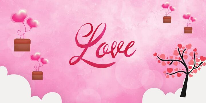 valentine moving pictures in pink color
