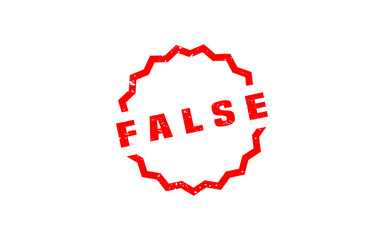 FALSE rubber stamp with grunge style on white background