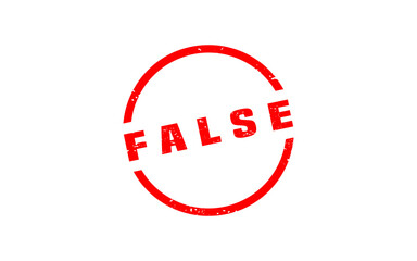 FALSE rubber stamp with grunge style on white background