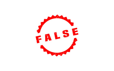 FALSE rubber stamp with grunge style on white background