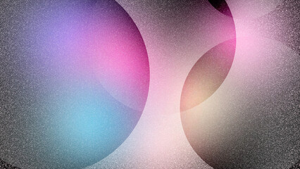 Abstract neon circle background in purple and blue tones. 
