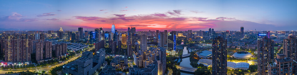 sunset over the river