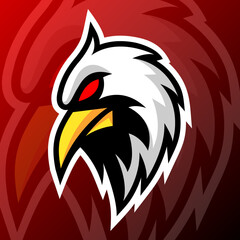 vector graphics illustration of a angry eagle in esport logo style. perfect for game team or product logo