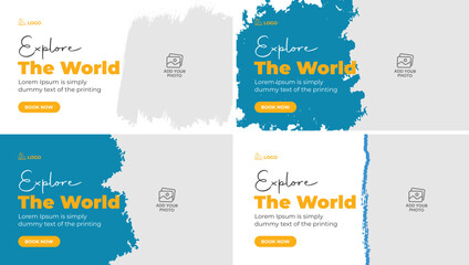 Travel tour video thumbnail design hotel tourism marketing service video cover thumbnail